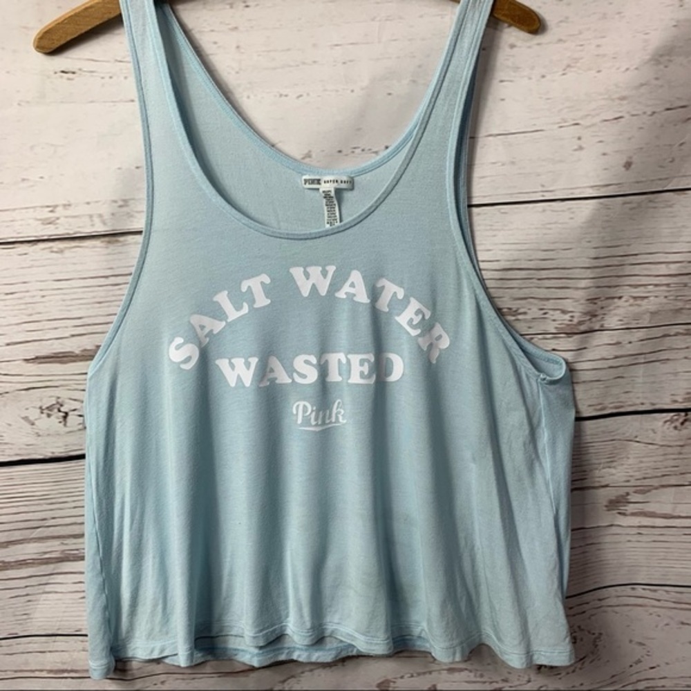 VS PINK Salt Water Wasted Crop Tank Top